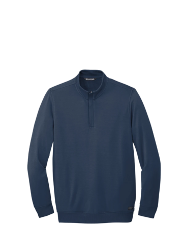 Model wearing a TM1MU419 TravisMathew Newport 1/4-Zip Fleece