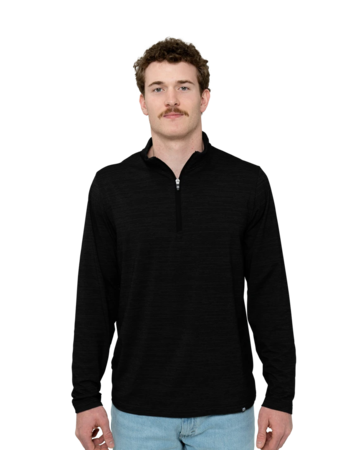Model wearing a TM1MW452 TravisMathew Crestview 1/4-Zip