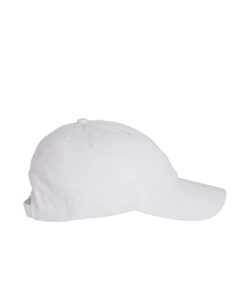 Image of a model wearing a VC300 Valucap Bio-Washed Cap