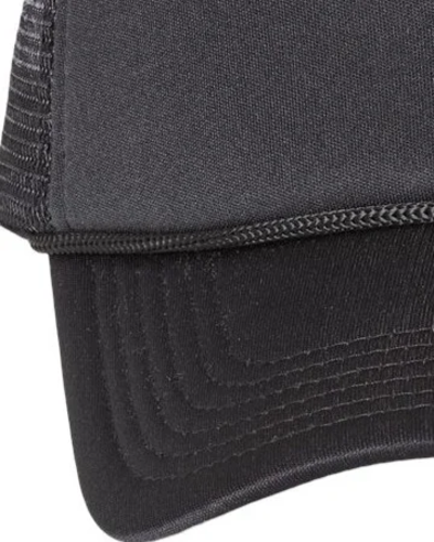 Closeup of a VC700 Valucap Foam Mesh-Back Trucker Cap